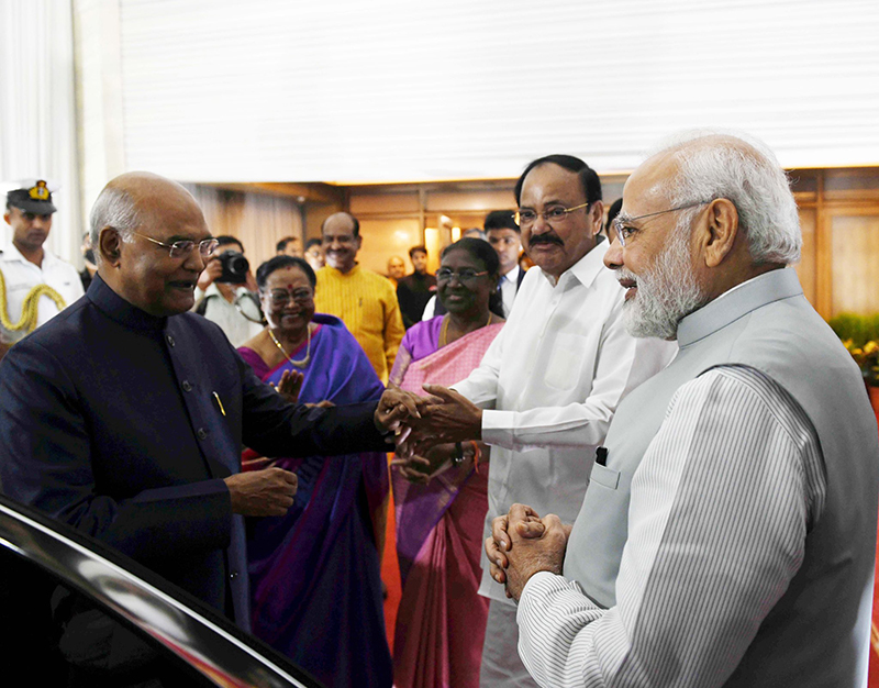 PM Modi hosts dinner for outgoing President Ram Nath Kovind