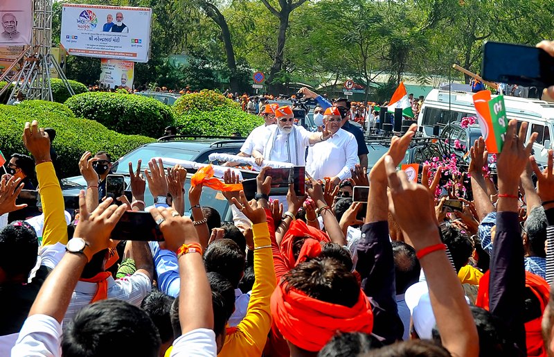 PM Modi holds roadshow in Gujarat