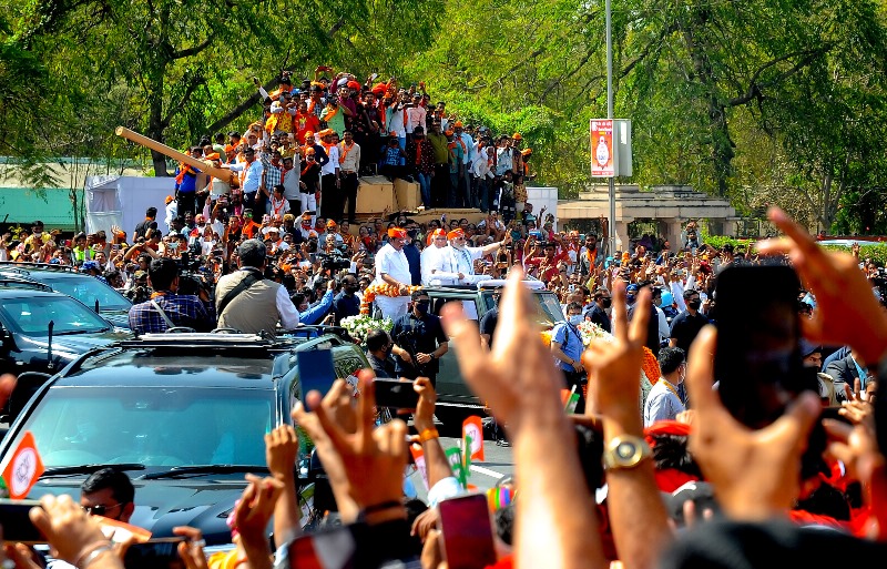 PM Modi holds roadshow in Gujarat