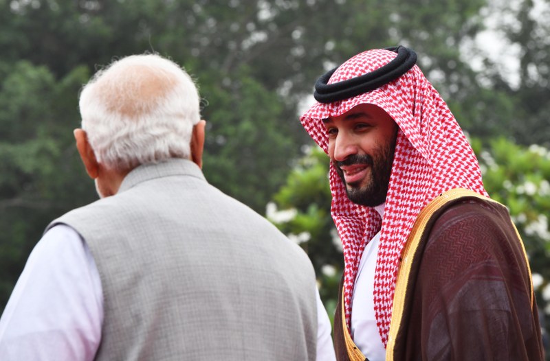 PM Modi, Saudi Arabia's Crown Prince and PM Mohammed bin Salman Al Saud in Delhi