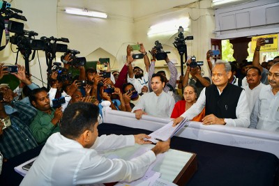 Rajasthan Polls 2023: Ashok Gehlot files nomination from Sardarpura seat