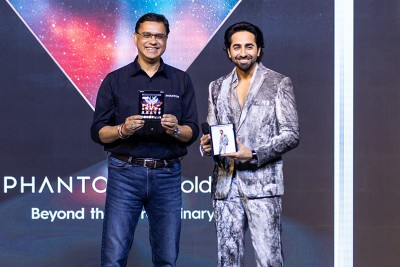 Bollywood star Ayushmann Khurrana unveils India's first full-size fold smartphone Tecno Phantom V Fold