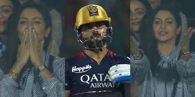 Anushka Sharma blows kisses after Virat Kohli slams ton against GT in IPL