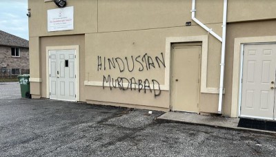 Hindu temple in Windsor, Canada, defaced with anti-India graffiti