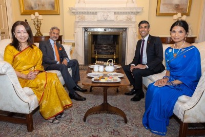 S Jaishankar arrives in UK, meets PM Rishi Sunak on Diwali