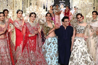 India Couture Week: Models walk the ramp for designer Suneet Verma