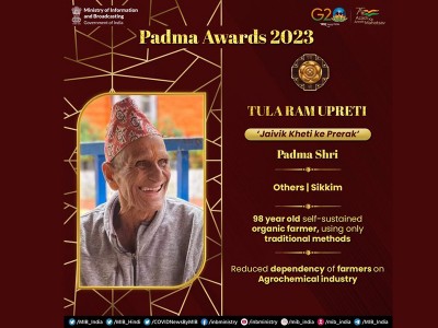 Sikkim's 98-year-old organic farmer Tula Upreti awarded Padma Shri