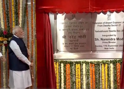 PM Modi inaugurates extension of Delhi Airport Metro Express line