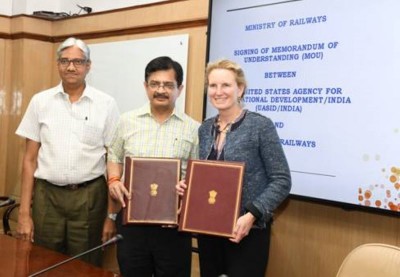 Indian Railways signs MoU with USAID/India to achieve Net Zero carbon emission by 2030