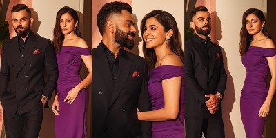 Virat Kohli, Anushka Sharma dazzle as they pose at Indian Sports Honours