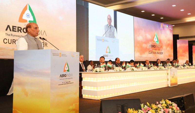 Rajnath Singh attends Aero India 2023