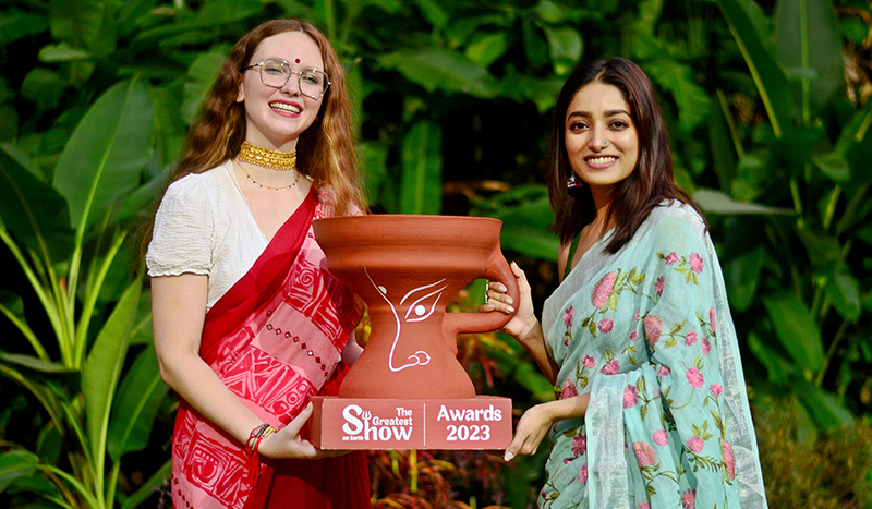 French lady adds international fervour to Durga Puja as brand ambassador of The Greatest Show on Earth