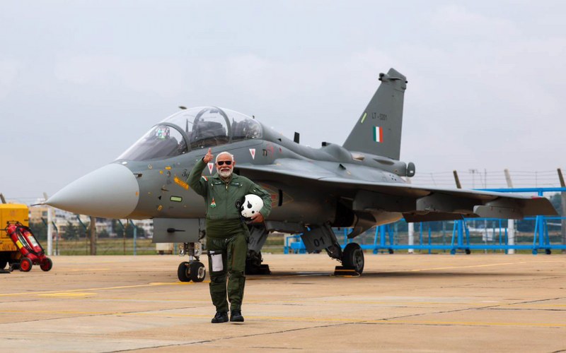 PM Modi takes sortie on Tejas aircraft