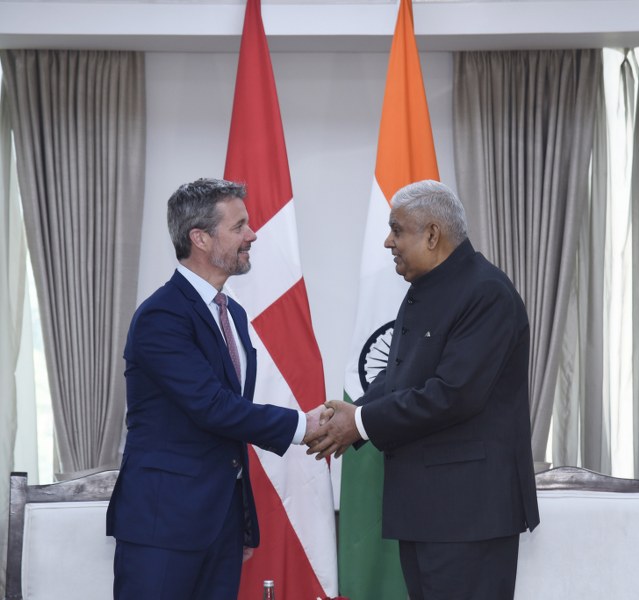 Jagdeep Dhankhar meets Denmark's Crown Prince Frederik Andre Henrik Christian, Crown Princess Mary Elizabeth, in Delhi