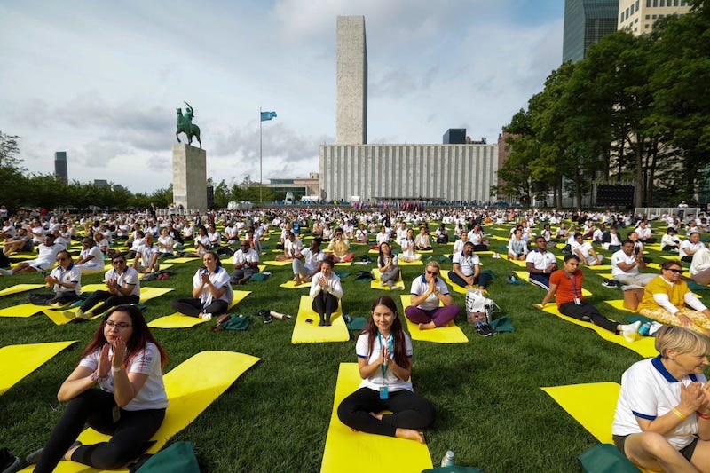 Modi leads historic Yoga event at UN hdq in New York