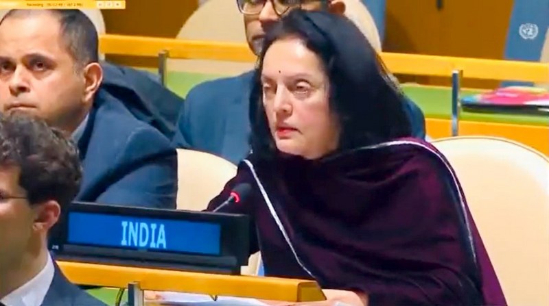 India’s representative to UN Ruchira Kamboj at UNGA session on Ukraine