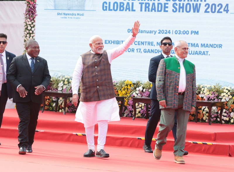 PM Modi visits Vibrant Gujarat trade show