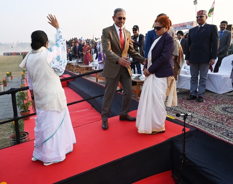 Mamata Banerjee attends Military Tattoo event for first time at Eastern Command in Kolkata