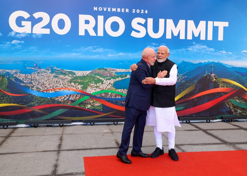 Brazil President Luiz Inacio welcomes PM Modi at G20 Rio Summit