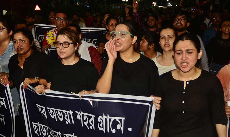 Bengali film fraternity protests against RG Kar rape-murder