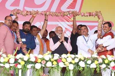 TMC fighting for its survival, BJP winning maximum seats in Bengal: PM Modi