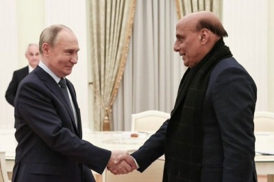 Rajnath Singh calls on Russian Prez Vladimir Putin in Moscow, discusses bilateral defence cooperation