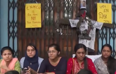 Students block ex-RG Kar College head Dr. Sandip Ghosh at Calcutta National Medical College, TMC MLAs face ire too