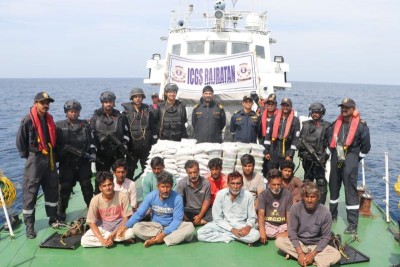 Pakistani vessel smuggling drugs worth Rs 600 cr into India caught in Arabian Sea, 14 held