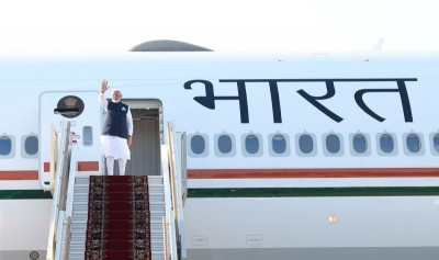 Narendra Modi departs from Russia