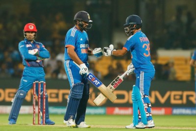 Rohit Sharma slams ton, Rinku Singh shines in India's 212/4 against Afghanistan