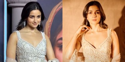 Alia Bhatt wears pearl sharara worth Rs. 1.32 lakh at Sanjay Leela Bhansali's Heeramandi premiere