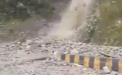 Massive landslide hits Arunachal Pradesh, a large section of Highway-33 washed away