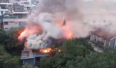 Huge fire engulfs building close to Manipur secretariat near CM N Biren Singh's residence