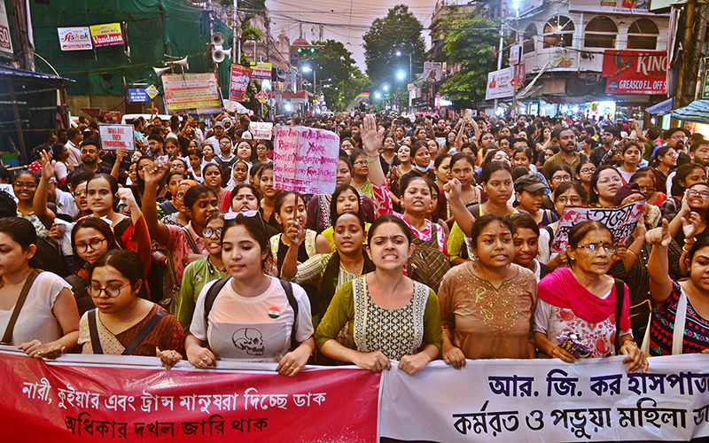 'Reclaim The Rights': Women, queer and transgender communities protest against RG Kar rape-murder