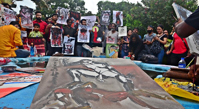 Artists demand justice for RG Kar rape-murder victim in Kolkata