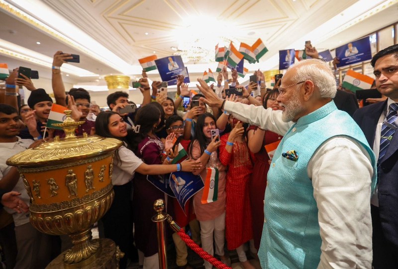 Narendra Modi arrives in Russia