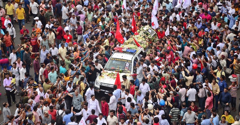 Red Salute: Snapshots of the last journey of Buddhadeb Bhattacharjee