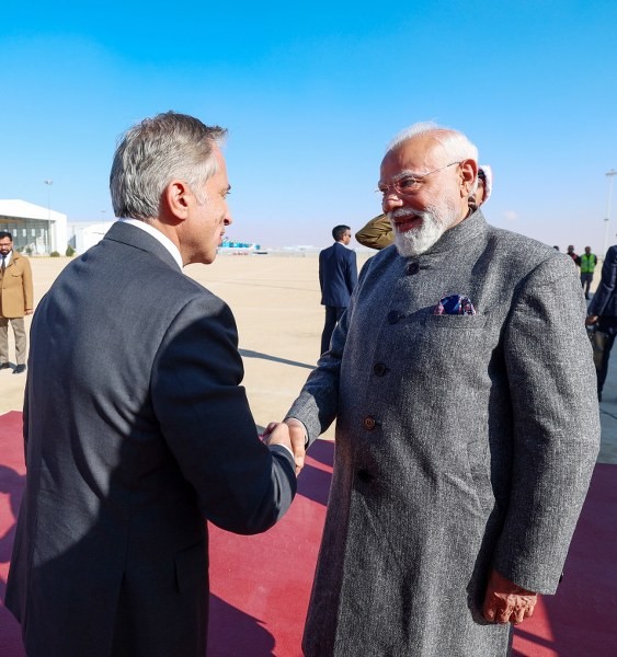 In Images: Narendra Modi arrives in Jordan