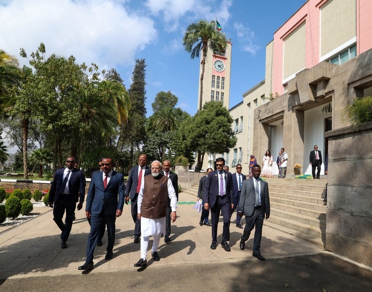 In Images: PM Modi arrives in Ethiopian Parliament