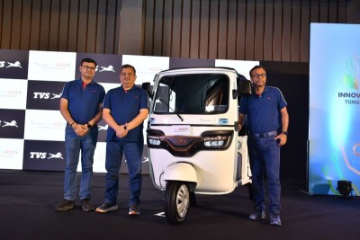 TVS Motor Company launches bluetooth connected electric three-wheeler