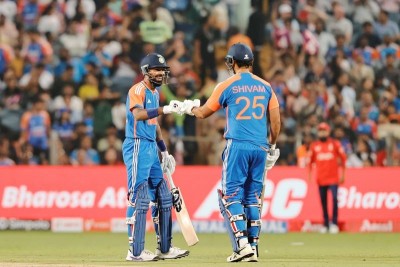 Pandya, Dube power India to 181/9 in fourth T20I against England