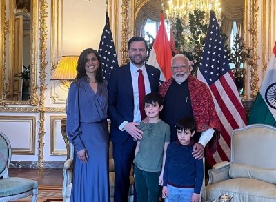 PM Modi meets JD Vance, his family in Paris; shares images