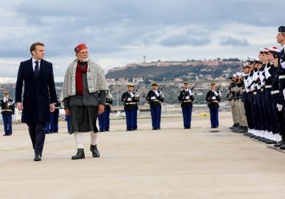 PM Modi leaves for US after a 'productive visit' to  France, Macron sees him off at airport