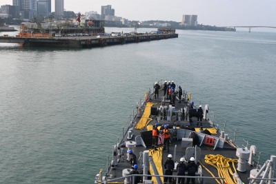 Indian Navy's  First Training Squadron arrive in Cambodia