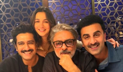 Alia Bhatt takes 'quick break' from Love & War shoot to celebrate Sanjay Leela Bhansali's birthday, Ranbir and Vicky join in