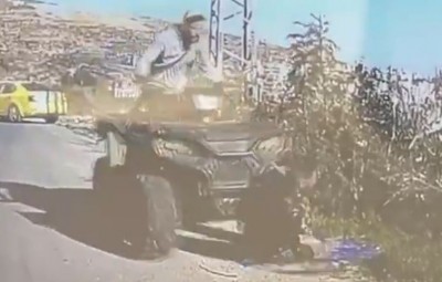 Israeli reservist soldier dismissed after ramming ATV into praying Palestinian in West Bank