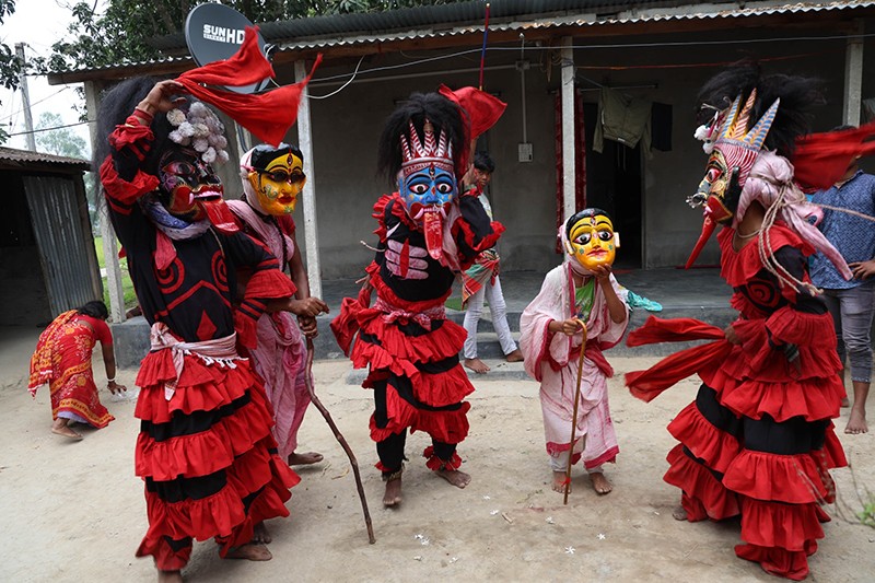 Where masks, faith and tradition come alive: Hili’s Bikat Kali Puja on the India–Bangladesh border