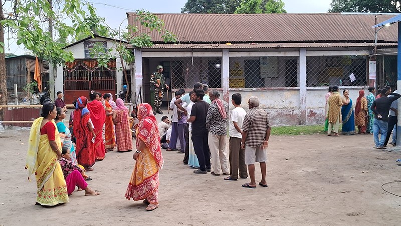 In Images: Voters queue up as assembly polls underway in North Bengal