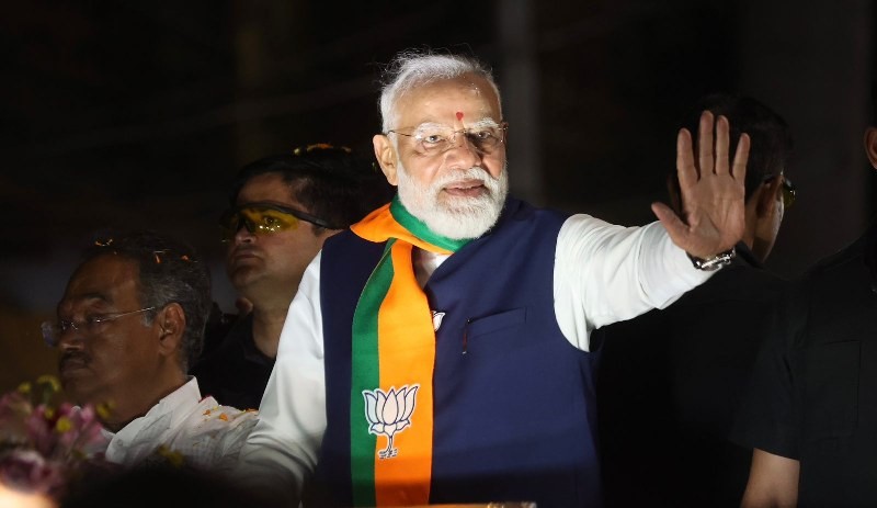 In Images: PM Narendra Modi participates in mega roadshow in North Kolkata