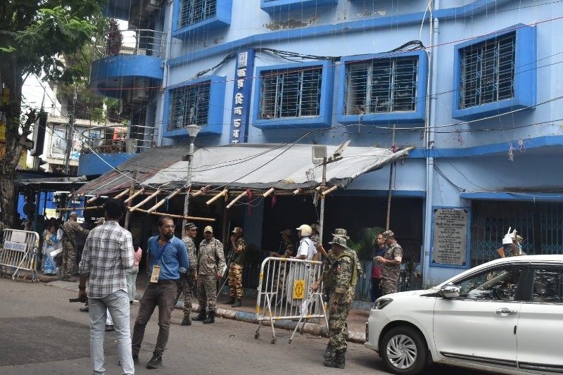 In Images: Police, RAF, central forces take charge following gherao of Suvendu Adhikari in Kolkata's Kalighat
